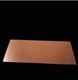 100x240mm Dotted Stripboard Veroboard Prototyping Board - a rectangular, copper-coloured circuit board featuring a grid of evenly spaced holes.