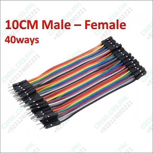 10cm Pin To Hole Jumper Wire Dupont Line 40 Male Female