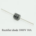 10A10 Diode - a black cylindrical electronic component with metal leads extending from both ends and white text printed on the body.