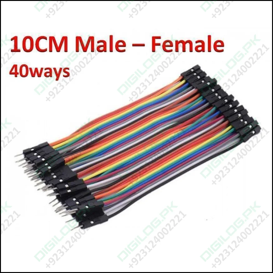 10cm Pin To Hole Jumper Wire Dupont Line 40 Male Female