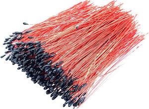 10k Precision NTC Thermistor - Temperature Sensor - a large bundle of thin red wires with black, teardrop-shaped sensor heads at one end.