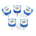 10k RM065 Variable Resistor - shown as a set of five blue and white electronic components with a rotatable adjustment slot marked with the number 103.