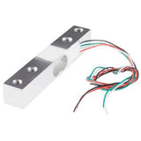 10kg Range Weighing Sensor Load Cell Sensor For Electronic Yzc-131 - a rectangular silver metal bar with mounting holes and four colored wires.