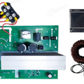 10kVA Wapda Sharing Kit With 3.5inch TFT Display For Local Solar Inverter - a green circuit board with a large heatsink, a black TFT display module, and a copper toroid.