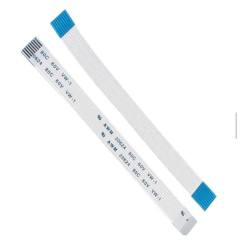 10P 10 Pin Awm 20624 80C 60V Vw-1 10PIN Ffc Flexible Flat Cables 295mm - shown as two white flat ribbon cables with blue connector ends.
