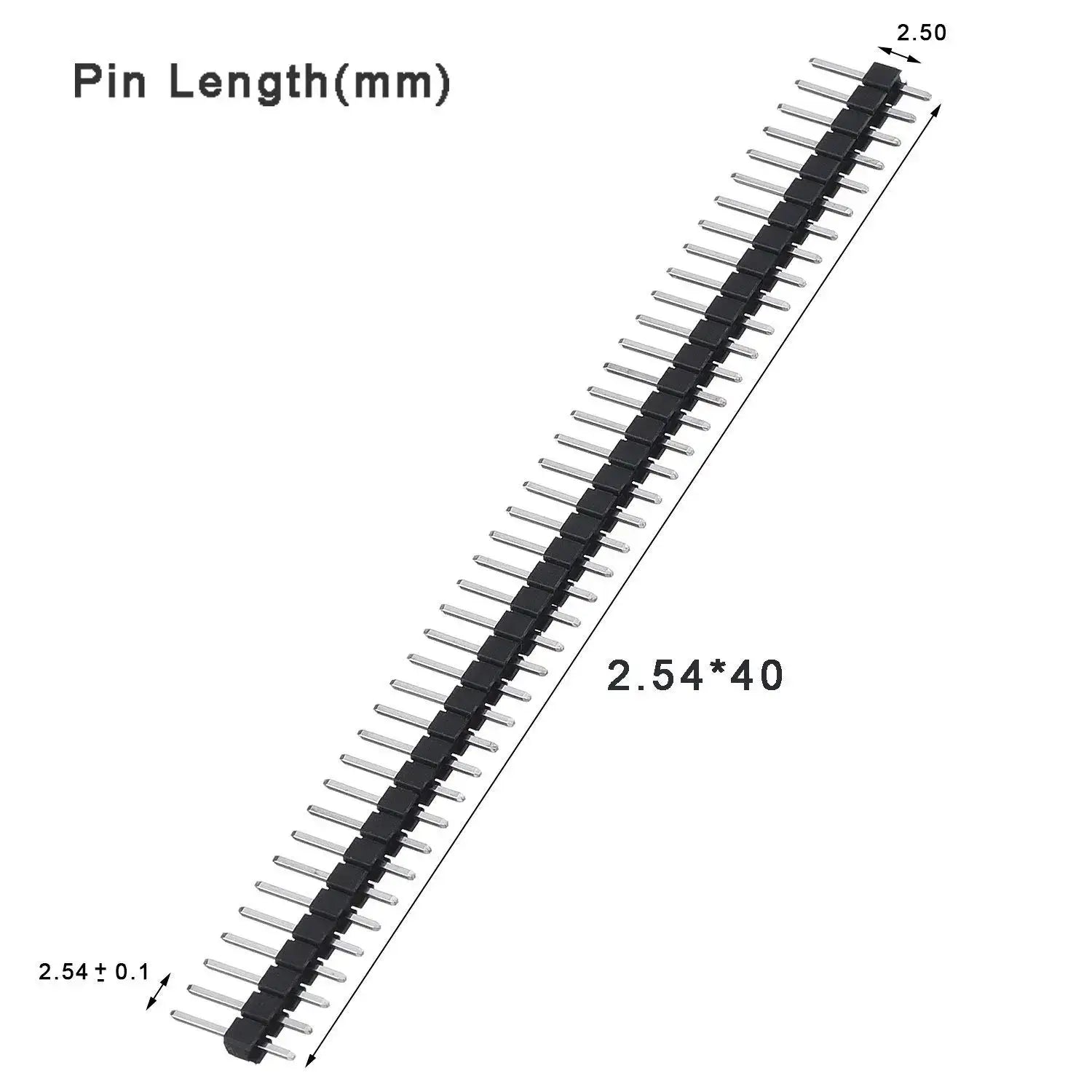 2.54mm Pitch 40 Pin Single Row Female Header Strip