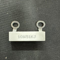 10W 51kΩ Resistor - a rectangular white cement resistor with two metal ring terminals and the text "10W51KJ" printed on its side.