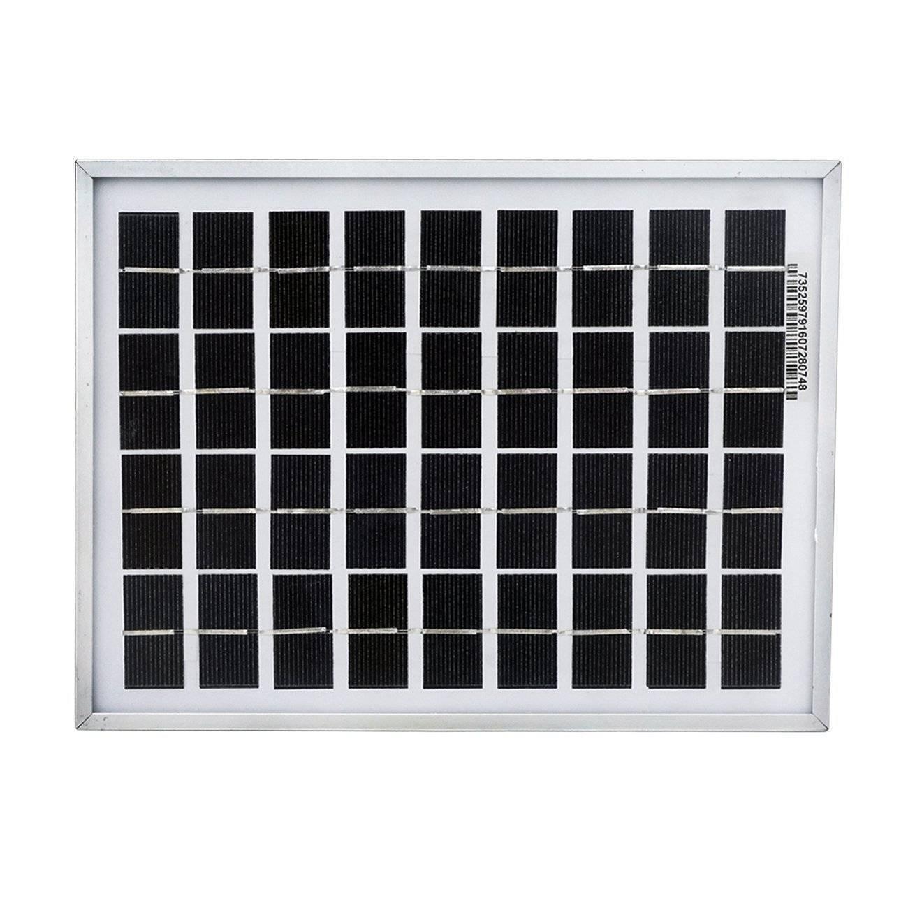 10W Solar Panel 18 Volt PV Solar Module Solar Cell Panel - a rectangular solar panel with a silver metal frame and a grid of black photovoltaic cells.