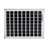 10W Solar Panel 18 Volt PV Solar Module Solar Cell Panel - a rectangular solar panel with a silver metal frame and a grid of black photovoltaic cells.