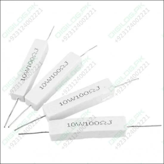 10Watt 10 Ohm Ceramic Cement Resistor - High Power Fixed 5% Tolerance