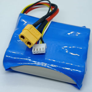 11.1V 3000mAh LiPo Battery For Robotics & Drone - shown as a blue rectangular battery pack with an XT60 connector and a white 4-pin balance plug.