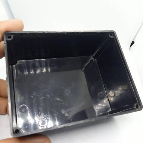 115mm x 90mm x 53mm ABS Electronics Enclosures Box Project Box - the interior view of the empty black rectangular plastic casing.