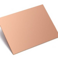 12×12 Fiber PCB Copper Glass Sheet Single Side | FR4 PCB Laminate - Digilog.pk - a rectangular, flat, single-sided copper-clad FR4 laminate sheet with a smooth, metallic copper surface.