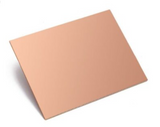 12×12 Fiber PCB Copper Glass Sheet Single Side | FR4 PCB Laminate - Digilog.pk - a rectangular, flat, single-sided copper-clad FR4 laminate sheet with a smooth, metallic copper surface.