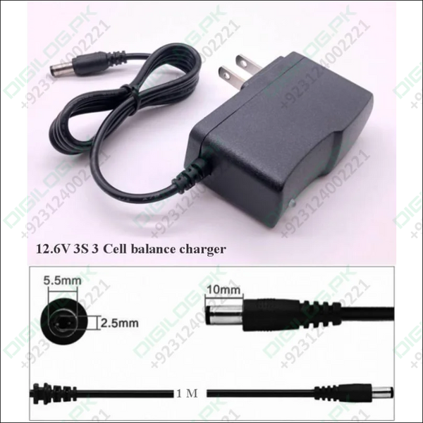 12.6v 500ma 3s 3 Cell Battery Charger Lithium Ion 18650