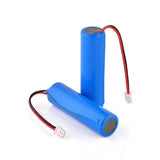 1200mAh 3.7V 18650 Battery With Wire JST Connector - two cylindrical blue batteries, each with a red and black wire ending in a white two-pin connector.
