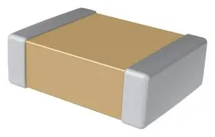 1206 100V SMD Capacitor - a small rectangular electronic component with a tan body and silver-colored metal terminals on both ends.