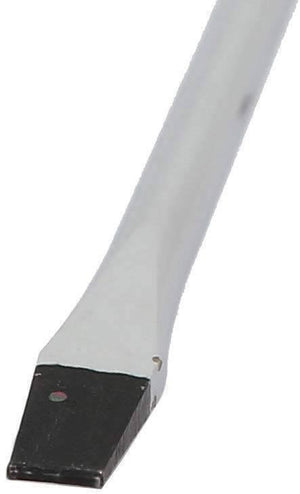 125mm Flathead Screwdriver - a close-up shot showing the silver metal shaft and the black flat-blade tip.