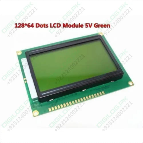 Green Color 128x64 Graphical Lcd Display