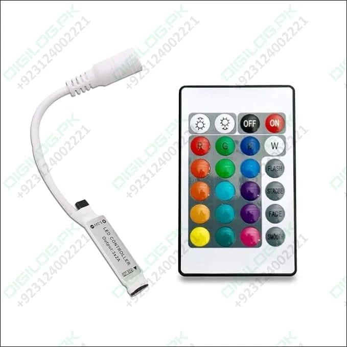 Dc 12v Rgb Remote Controller 24 Keys Plus Led Driver Dimmer For Led Strip Light