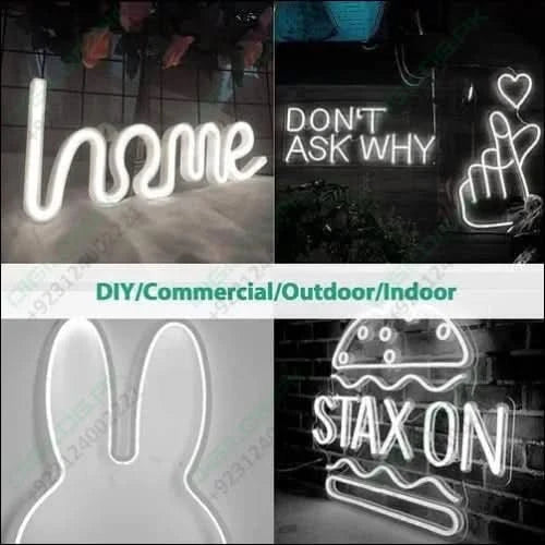 12v White Neon Flexible Strip Light 1m Waterproof Smd 5050