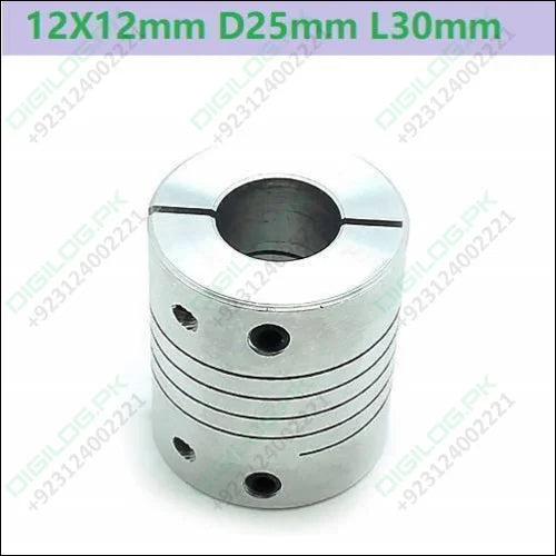 12x12mm Aluminum Flexible Coupling D25mm L30mm