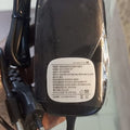 12V 2A Power Supply With Power Cable - shown in a black rectangular housing with an attached power cord and a sticker displaying technical specifications.