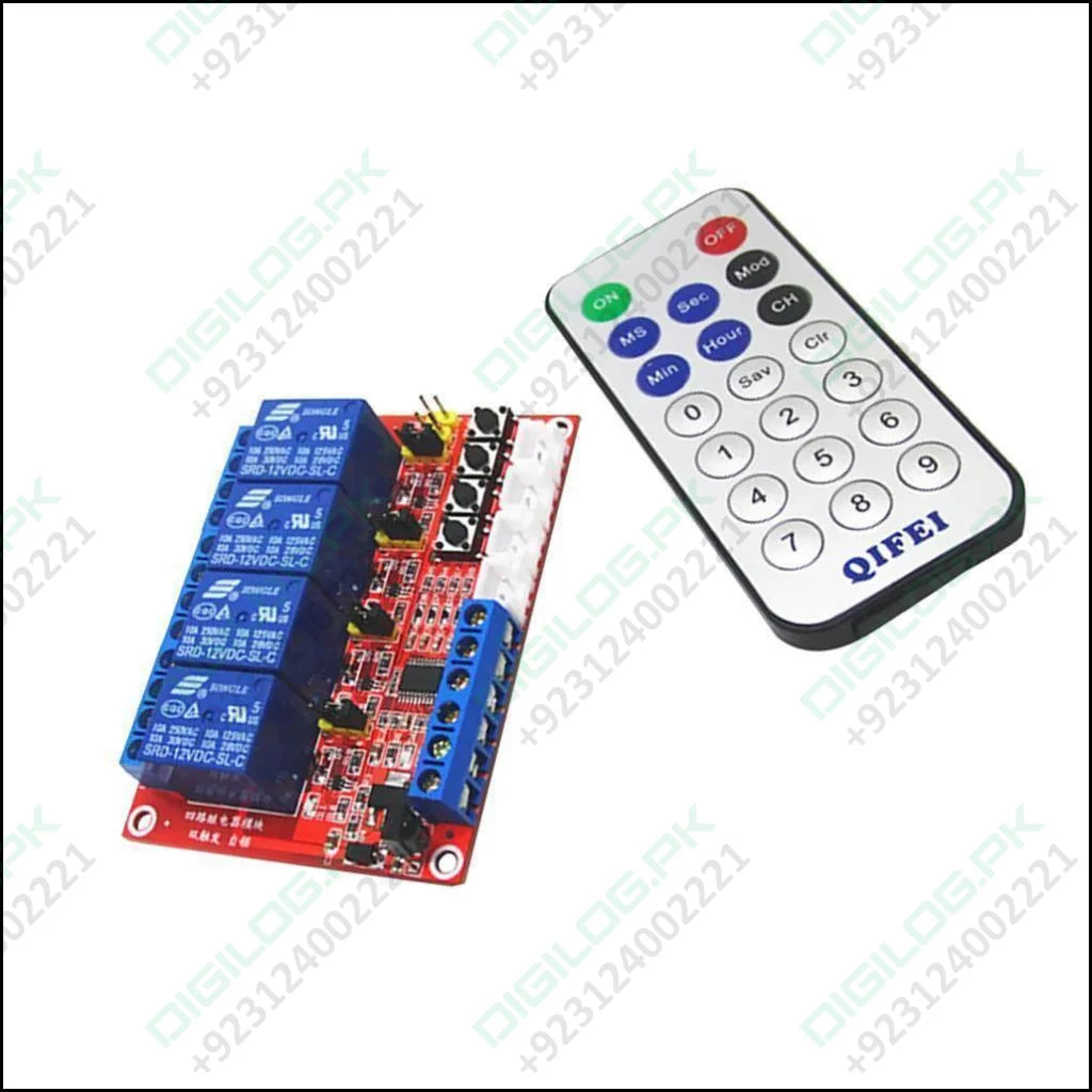 12v 4 Channel Ir Infrared Remote Control Switch Relay