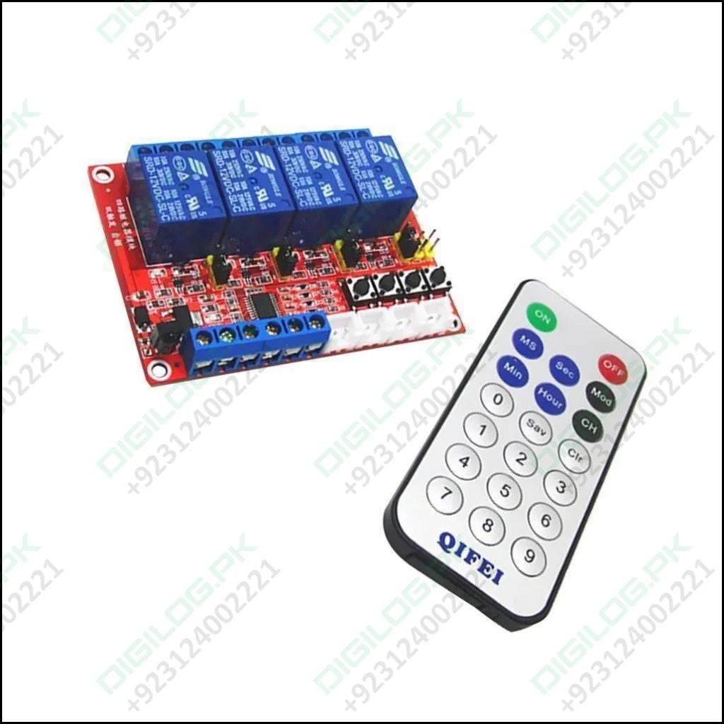 12v 4 Channel Ir Infrared Remote Control Switch Relay