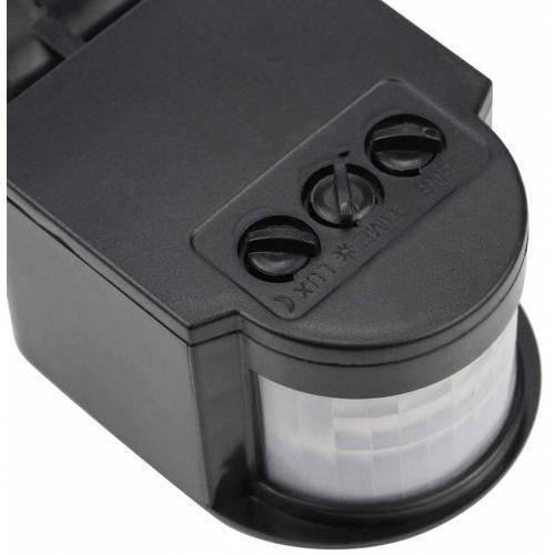 12V Automatic Infrared PIR Motion Sensor Detector Switch - shown in a close-up angle featuring three adjustment knobs labeled LUX, TIME, and SENS.