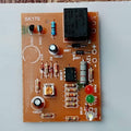 12V Battery Protection Auto Cut Off Circuit BMS - shown as a rectangular brown circuit board with a relay, an IC, capacitors, resistors, and three LEDs.