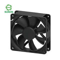 12V DC 12038 120 X 120 X 38 mm Axial Flow Powerful Cooling Fan - a black, square-framed cooling fan with five blades and a Sunon logo.
