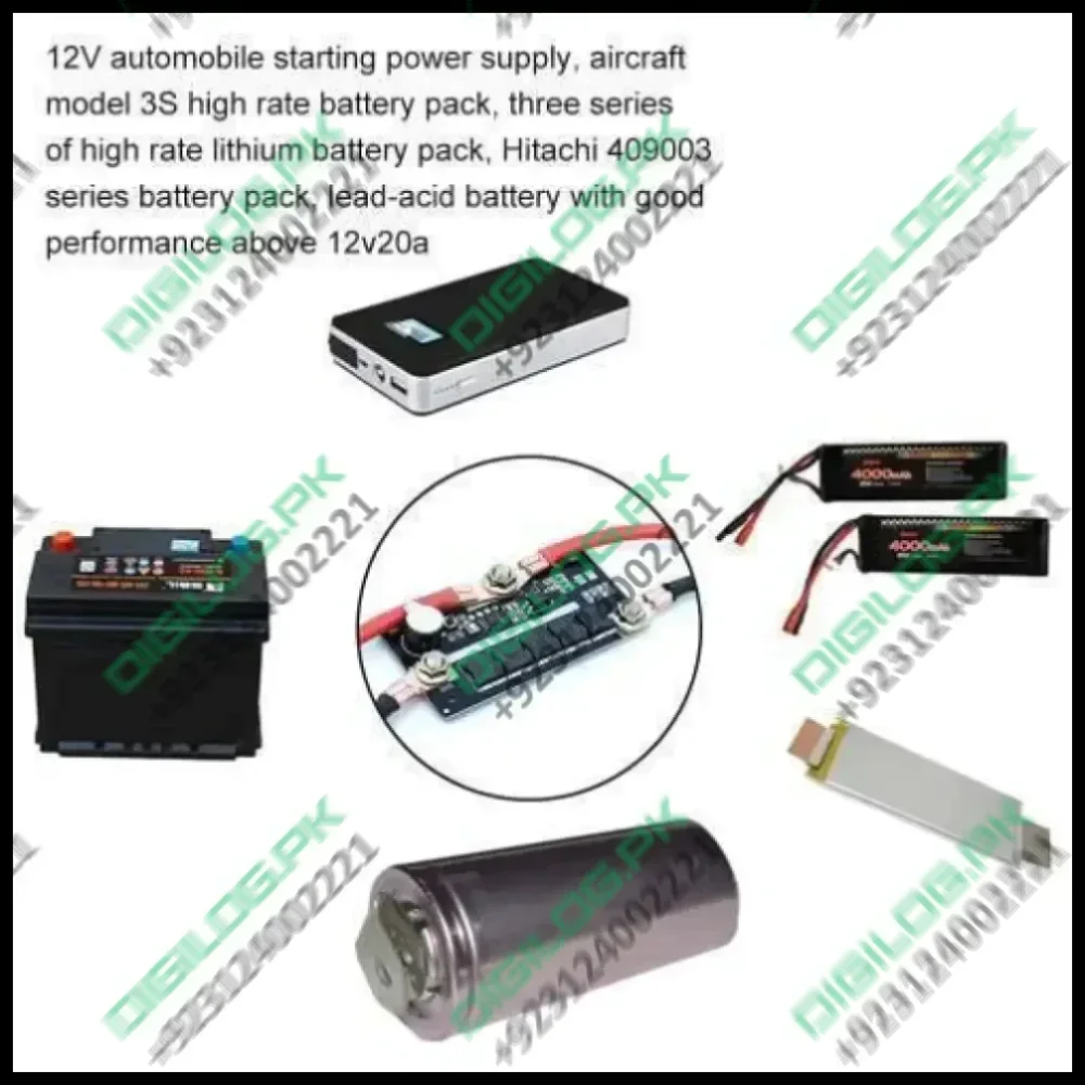 12V Spot Welder Set Portable Battery Spot Welding Storage Machine DIY PCB Circuit Board For 18650 26650 32650 - a central PCB circuit board surrounded by various battery types including a car battery, lithium packs, and a cylindrical cell.
