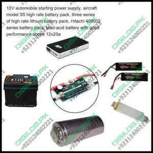 12V Spot Welder Set Portable Battery Spot Welding Storage Machine DIY PCB Circuit Board For 18650 26650 32650 - a central PCB circuit board surrounded by various battery types including a car battery, lithium packs, and a cylindrical cell.