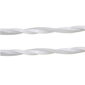 12V Warm White Neon Flexible Strip Light 1m Waterproof SMD 5050 Rope String Silicone Lamp Outdoor Lighting - two parallel lengths of white, twisted, flexible LED rope lighting against a plain white background.