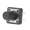 12x12x12mm Tactile Push Button Switch - a black square tactile switch with a tall cylindrical button cap and two metal pins extending from one side.