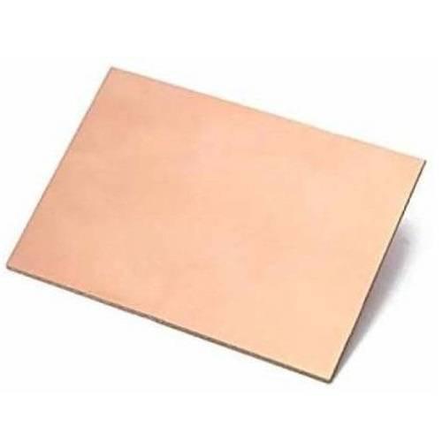 12x6 Inch One Sided Fiber Glass Copper Sheet PCB Board Clad Plate - a rectangular, single-sided copper-clad fiberglass board with a smooth surface.