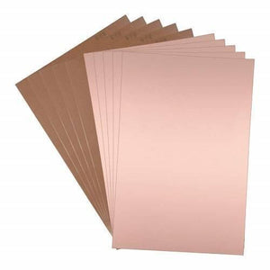 12x6 Inch One Sided Fiber Glass Copper Sheet PCB Board Clad Plate - a stack of rectangular, single-sided copper-clad fiberglass boards.