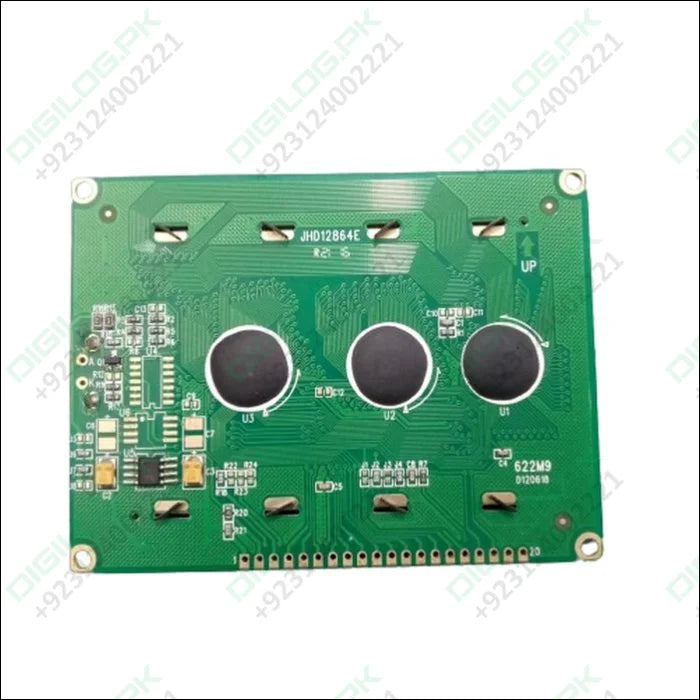 128x64 Yellow/Green color LCD display module (JHD12864E) in Pakistan