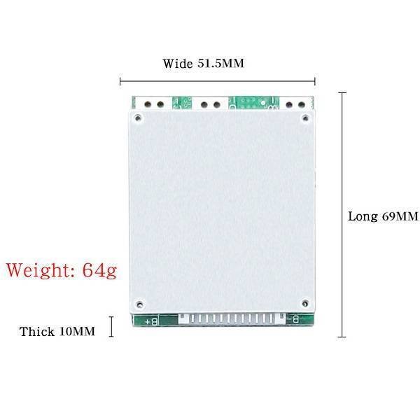 13S 35A 48V Li-ion Lithium 18650 BMS PCB PCM Battery Pack