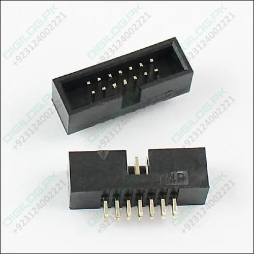 14-Pin 2.54mm 2x7 Pin IDC Connector Straight Male Shrouded PCB Box Header – IDC Socket Connector in Pakistan