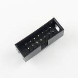 14-pin 2.54mm 2x7 Pin IDC Connector Straight Male Shrouded PCB Box Header – IDC Socket Connector - shown as a black rectangular plastic housing with fourteen vertical metal pins.