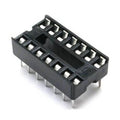 14 Pin DIP IC Socket Base Adaptor Connector - with fourteen metal pins arranged in two parallel rows.