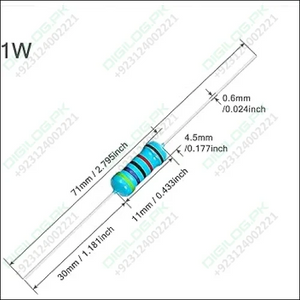 1/4 Watt Quarter,0.25w 1% Metal Film Resistor In Pakistan