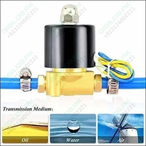 1/4 Inch 220v Ac Brass Solenoid Valve For Water Oil Gas