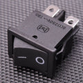 14MMX20MM 2 Position Rocker Switch 4 Legs - a black rectangular rocker switch with a two-position toggle marked with a dash and a circle symbol.