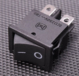 14MMX20MM 2 Position Rocker Switch 4 Legs - a black rectangular rocker switch with a two-position toggle marked with a dash and a circle symbol.
