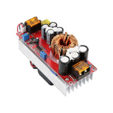 1500W 30A Voltage Step Up Converter Cc Cv Power Supply Module - a red circuit board, a large copper inductor, capacitors, and two terminal blocks.