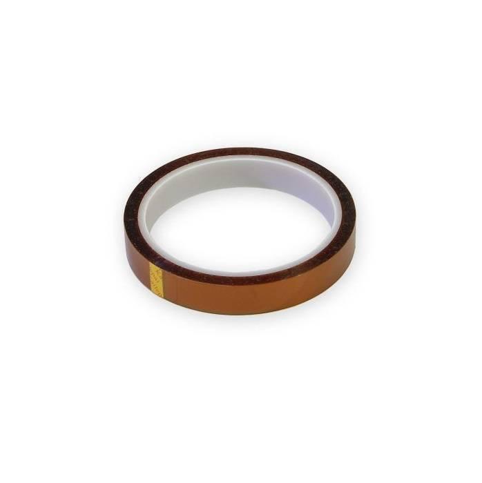 15mm Kapton High Temperature Heat Resistant Polyimide Film Adhesive Tape - shown as a single roll of amber-colored tape on a white plastic core.