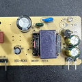 15V 2A Power Supply for Solar Inverters - a yellow circuit board with a transformer, capacitors, AC-IN pins, and DC output pins labeled HX-6001.